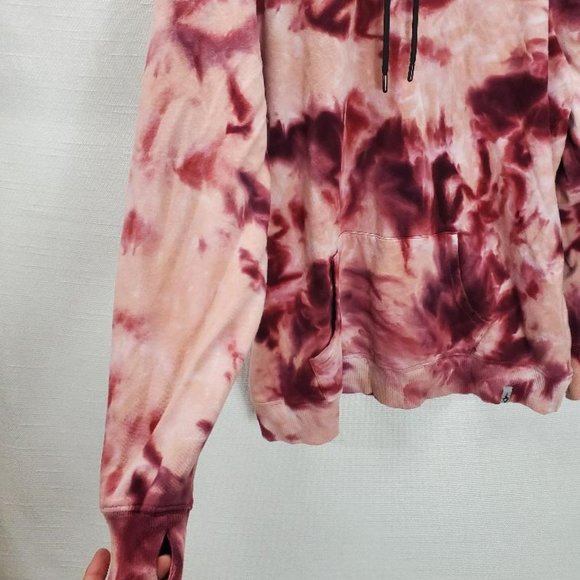 Torrid Active Hoodie Sweatshirt Womens 2 (18/20) Everday Fleece Burgundy Tie Dye - Picture 3 of 9